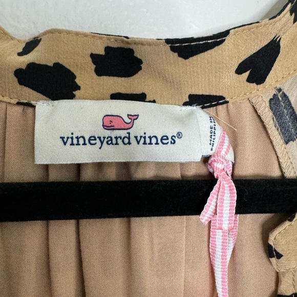 Vineyard Vines Tan and Black Long Sleeve Dress - Picture 12 of 14